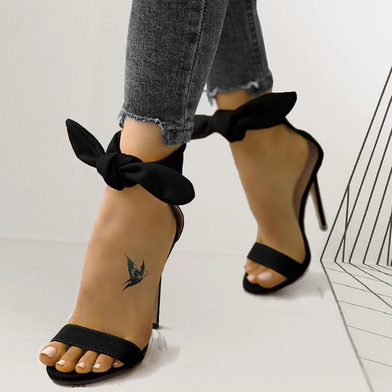

Summer sexy high heel bow knot sandal female summer pretty peep toe shoes