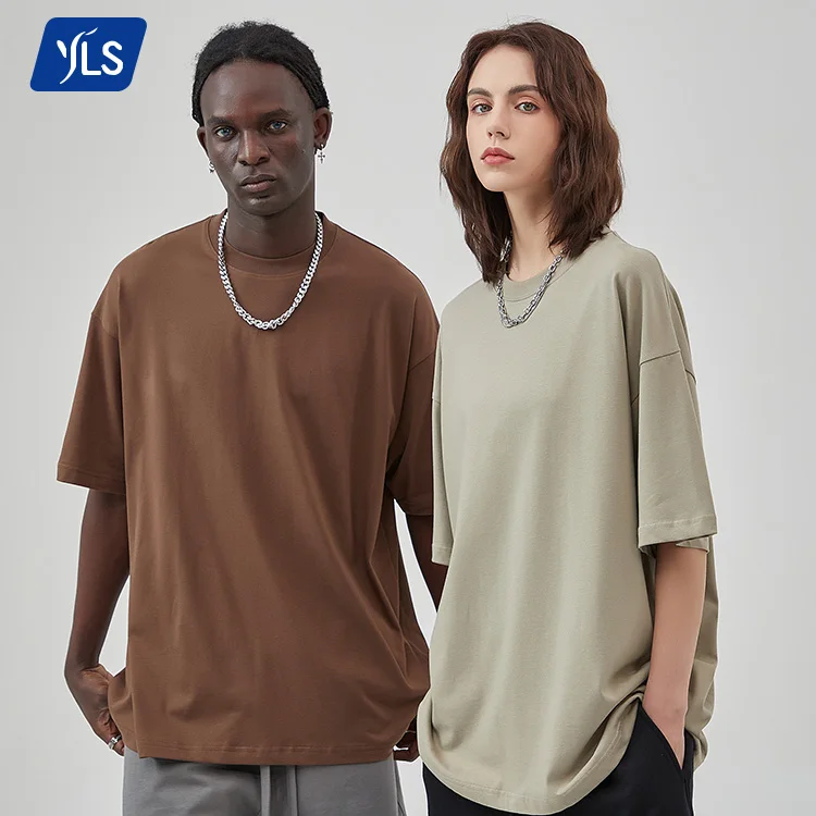 YLS1252 Unisex 230 Grams Cotton T Shirt Oversized Tee Blank Custom T-Shirt Printing for Men
