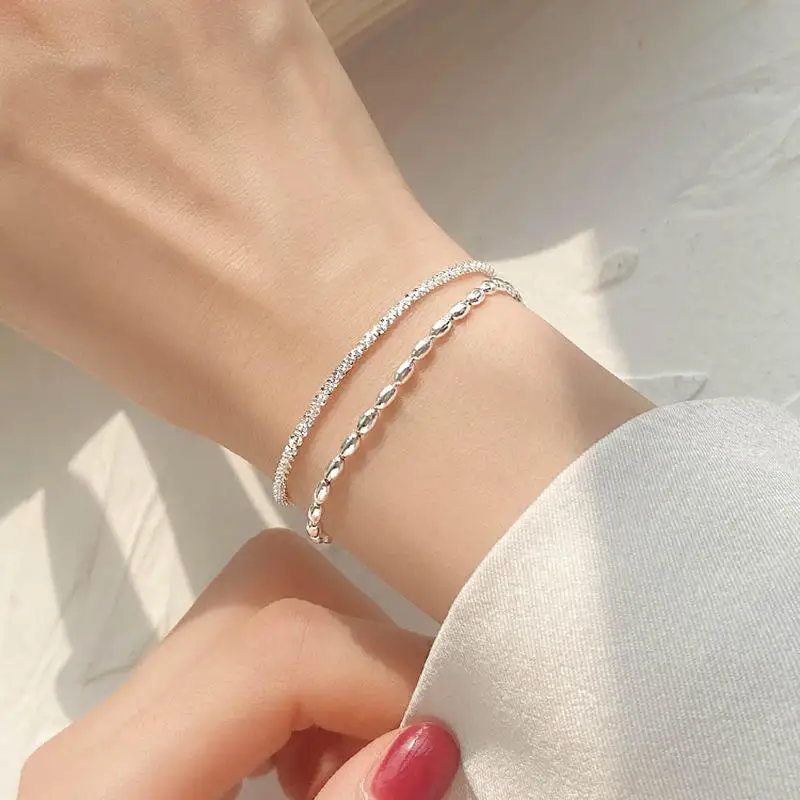 

Women Personalized Stainless Steel Gold Ot Buckle Freshwater Pearl And Tennis Chain Bracelets