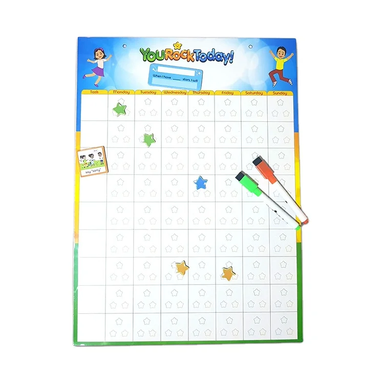 

Magnetic Star reward chart Chore Chart Good Habits Education Dry Erase Magnetic Chores, Customized color