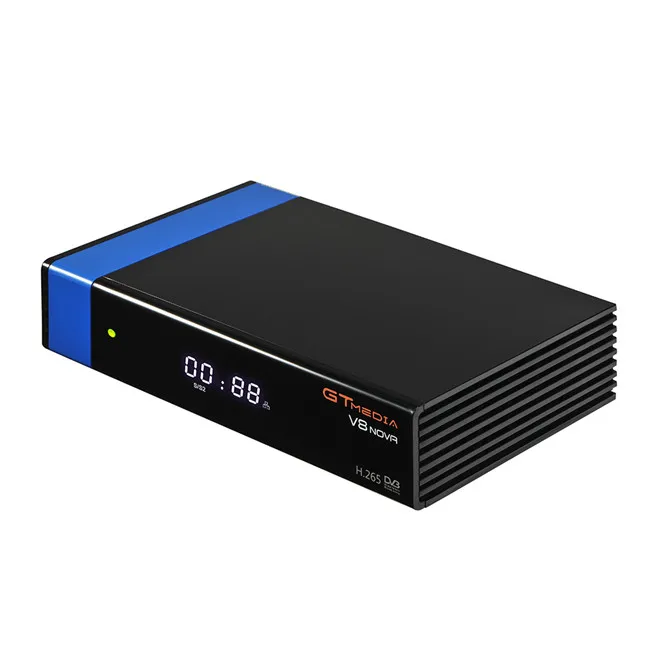 

Latest Model GT Media V8 Nova-Blue DVB S2 satellite tv receiver with built in wifi, support H.265 upgraded from V8 super