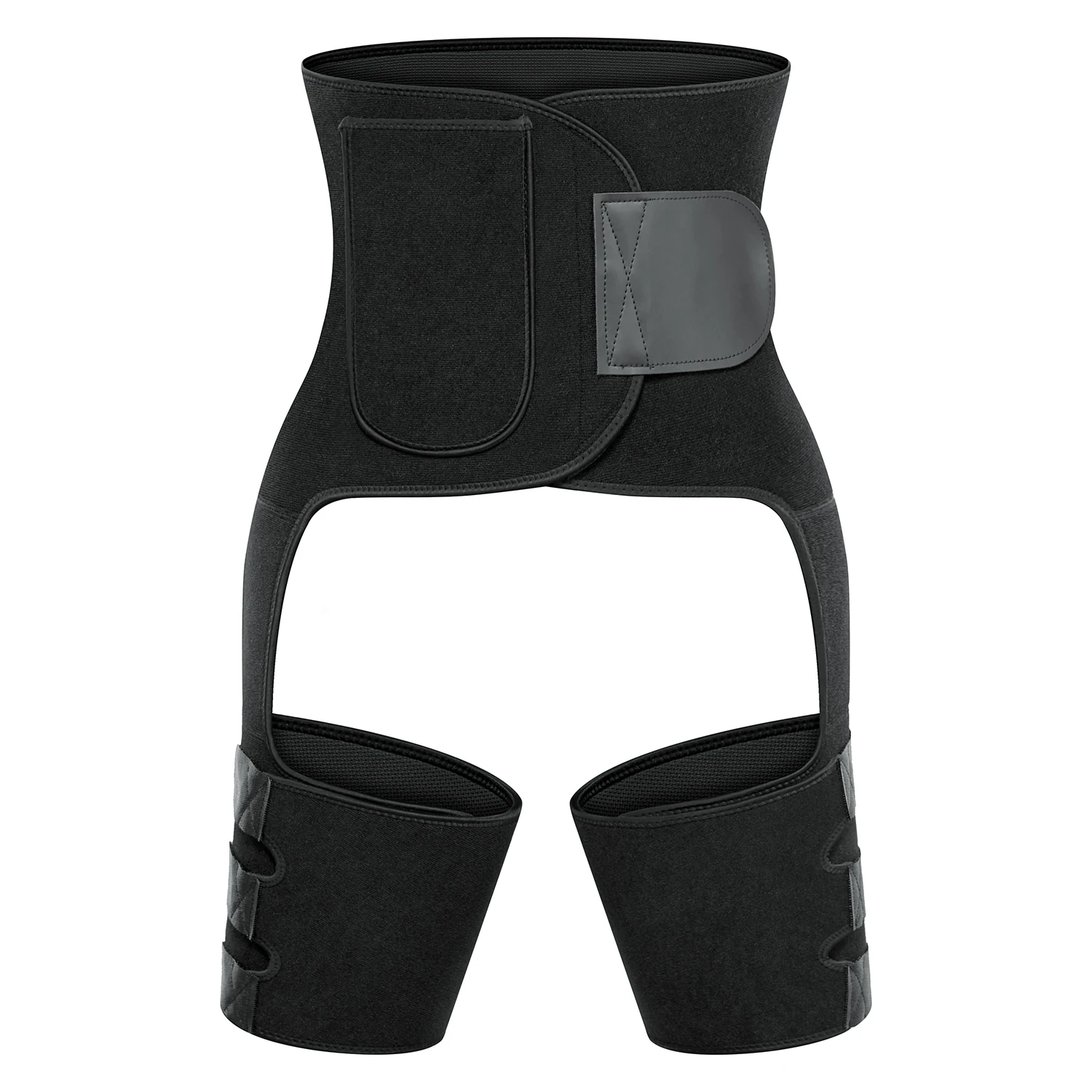 

2021 New Three In One Hip Lifting Belt Thigh Waist Trimmer Body Shaper Belts Sweat Waist Fitness Adjustable Waist Leg Band, Black/pink/orange