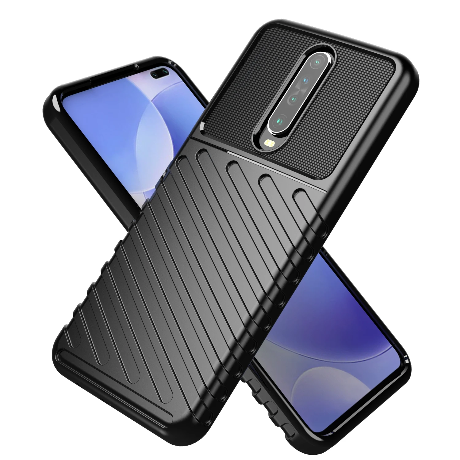 

Luxury TPU Shockproof Cell Phone Case Factory wholesale Soft Silicone mobile Cover For Xiaomi Poco X2 Phone case, 3 colors