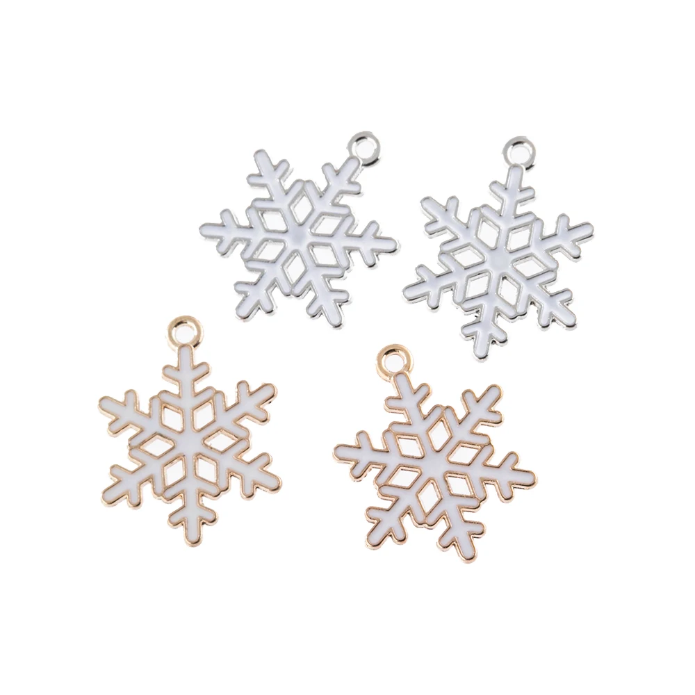 

Gold Silver Snow Snowflake alloy charms Pendants Making DIY Handmade Jewelry accessories, Picture