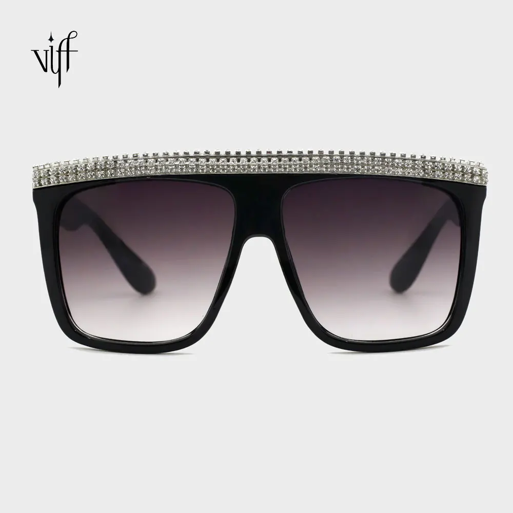 

VIFF Wholesale Women Oversized Diamond Sunglasses 2021 HP18003 Big Frame Luxury Shades Women Sunglasses 2021