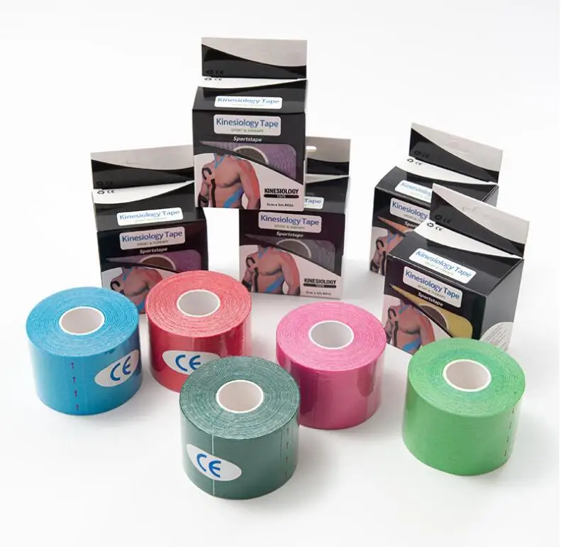 

Hot Sale Elastic Kinesios Tape Muscle Care Sports Healthe Care Waterproof Kinesiology Tape, Skin ,pink, blue ,purple,white