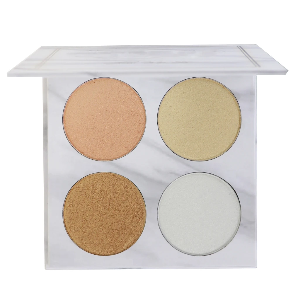 

Ready to ship product with highlighter palette wholesale private label vendor 4 colors pressed powder highlight makeup single