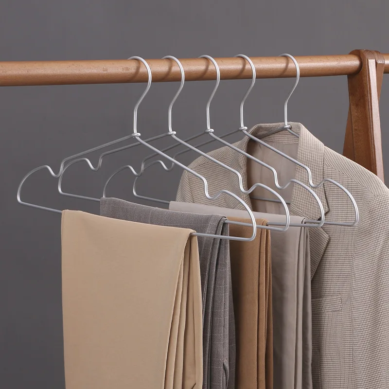 

Space aluminum hanger Dry and wet dual use anti-oxidation hangers, Silver