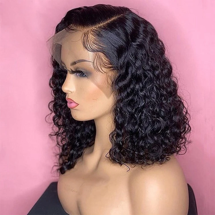 

Wholesale cheap 40 inch Cuticle aligned brazilian virgin curly deep wave full lace human hair wig for black women