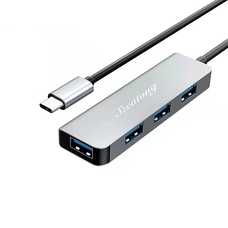 

OEM aluminum shell 4-port Type-c to USB3.0 hub USB Type-C docking station Hub de tipo C a USB3.0