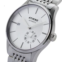 

Atieno 6022 Factory Simple Dial Watch Stainless Steel Automatic 3 ATM Waterproof Men Wrist Watch