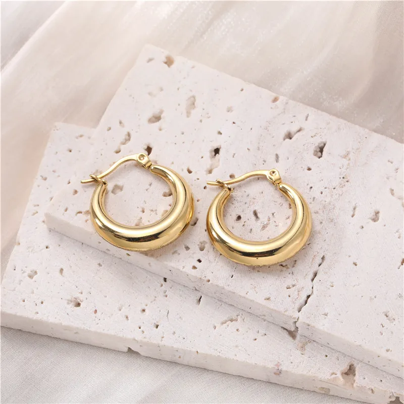 

Hot selling MJ Small Earrings Dainty Minimalist Open Hoops Earrings For Fashion jewelry gold big hoop earring