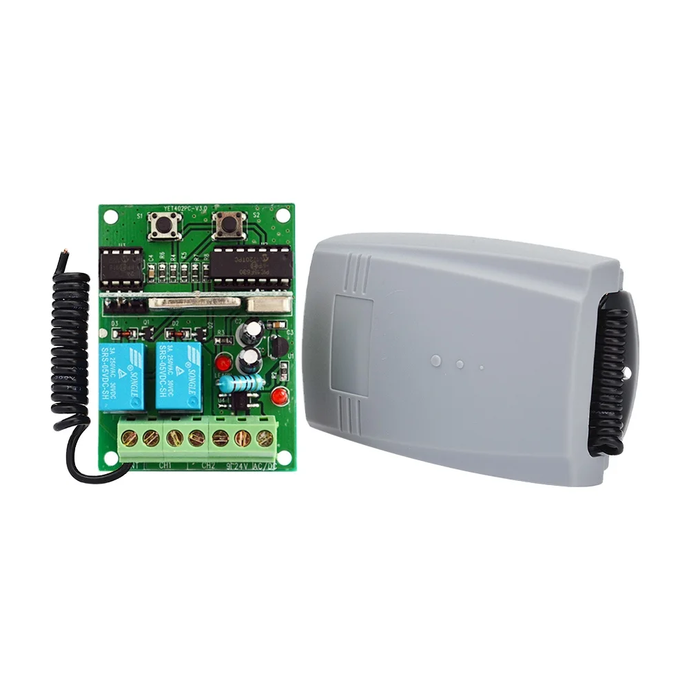 

DC/AC12-30V 2 Channel Wireless RF Compatible Rolling Transmitter And Receiver