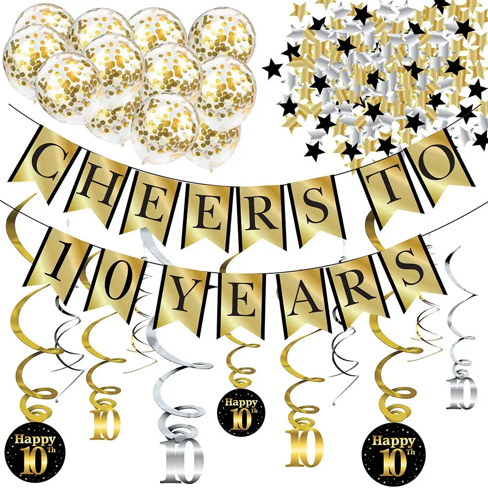 Decorations Pour Premier Anniversaire Pour Mariage Pour Anniversaire Banderole Pour 10 Ans Pour Fete De Mariage Buy Decorations D Anniversaire Et D Anniversaire Acclamations A La Banniere De 10 Ans Fournitures De Fete De Joyeux Anniversaire Product