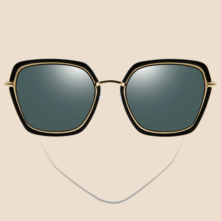 

Kingland 2020 Sun glasses Metal Ready Luxury Plastic oversized square Sunglasses Polarized for women