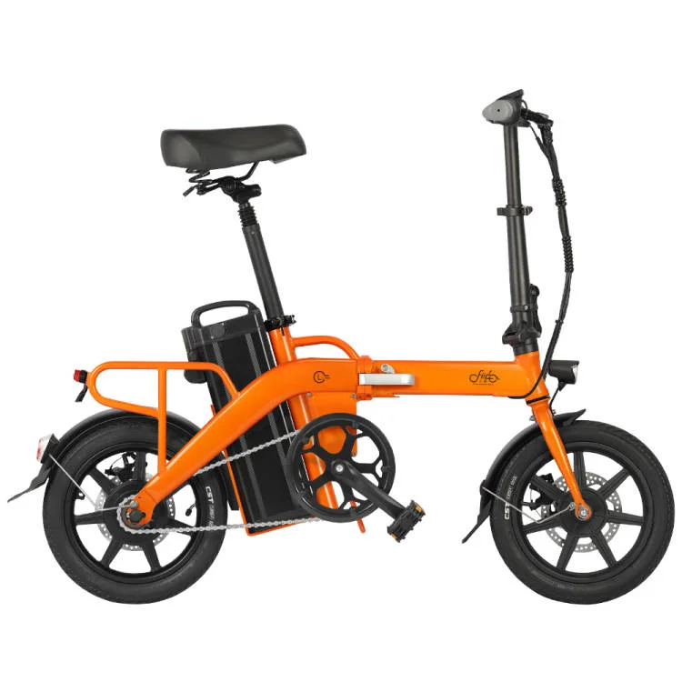 

Dropshipping eu stock Fiido L3 Folding Electric Bike 48V 23.2AH 350W Brushless Gear Motor 14 Inch 130KM Pure electric bicycle, Grey\orange