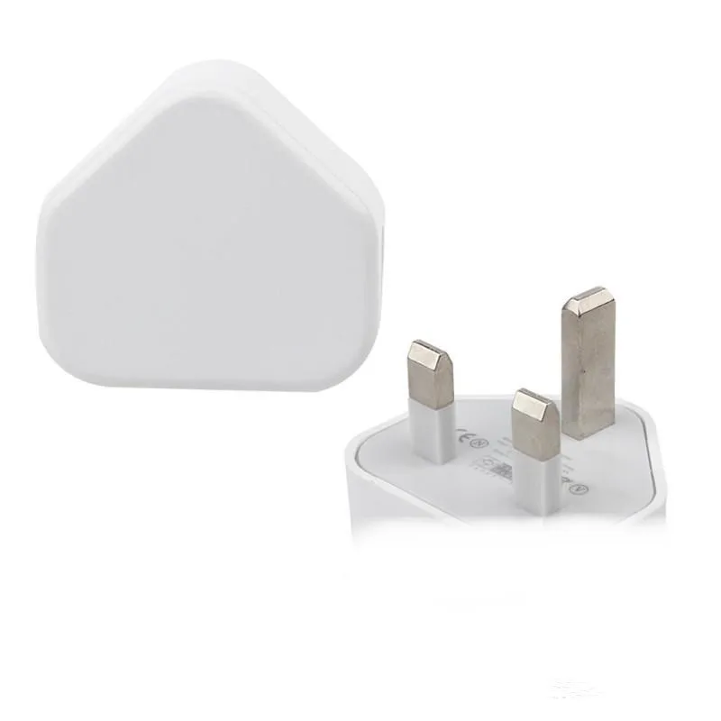 

High Quality UK Plug 5W Travel Charger USB Socket Mini Home Wall Charger Mobile Phone Power Adapter, White