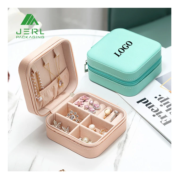 

PU Leather Velvet jewelry Packaging Travel Box Organizer