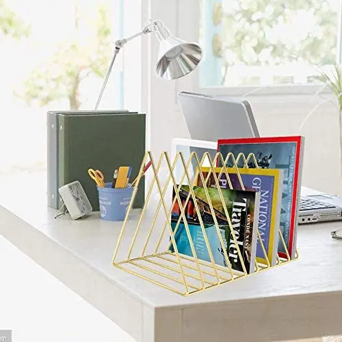 

Carpeta Triangle Wire 9 Slot Sorter Eye-Catching Decoration Desktop Partition Hanging Card File Folder Organizer For Office