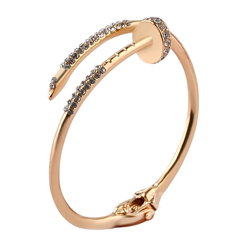 

2021 New Style Simplicity Design Bracelet Geometric Nail Bracelet Women Vintage Stainless Steel Nail Bracelet