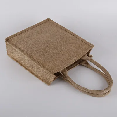 

OEM Customized Eco Friendly Hemp Printed Beach Shopping Jute Tote Bag, Customer's requirement