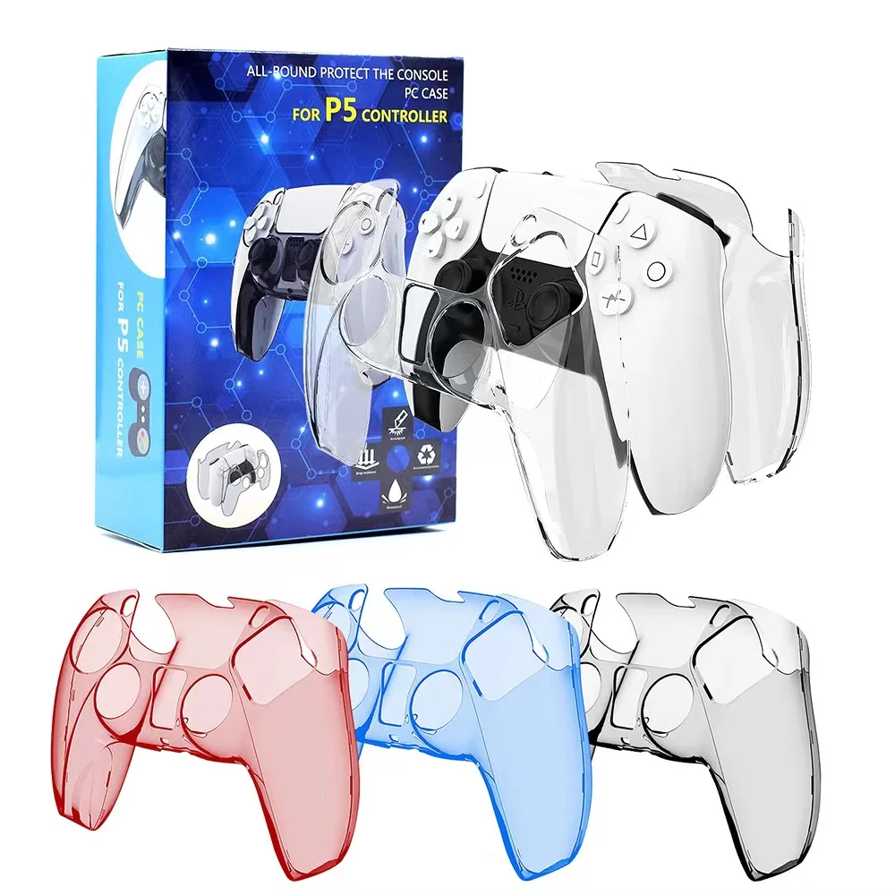 

Transparent Plastic Protective Cover Case For Playstation 5 PS5 Controller Protection Skin Anti-slip For Sony PS5 Gamepad Case