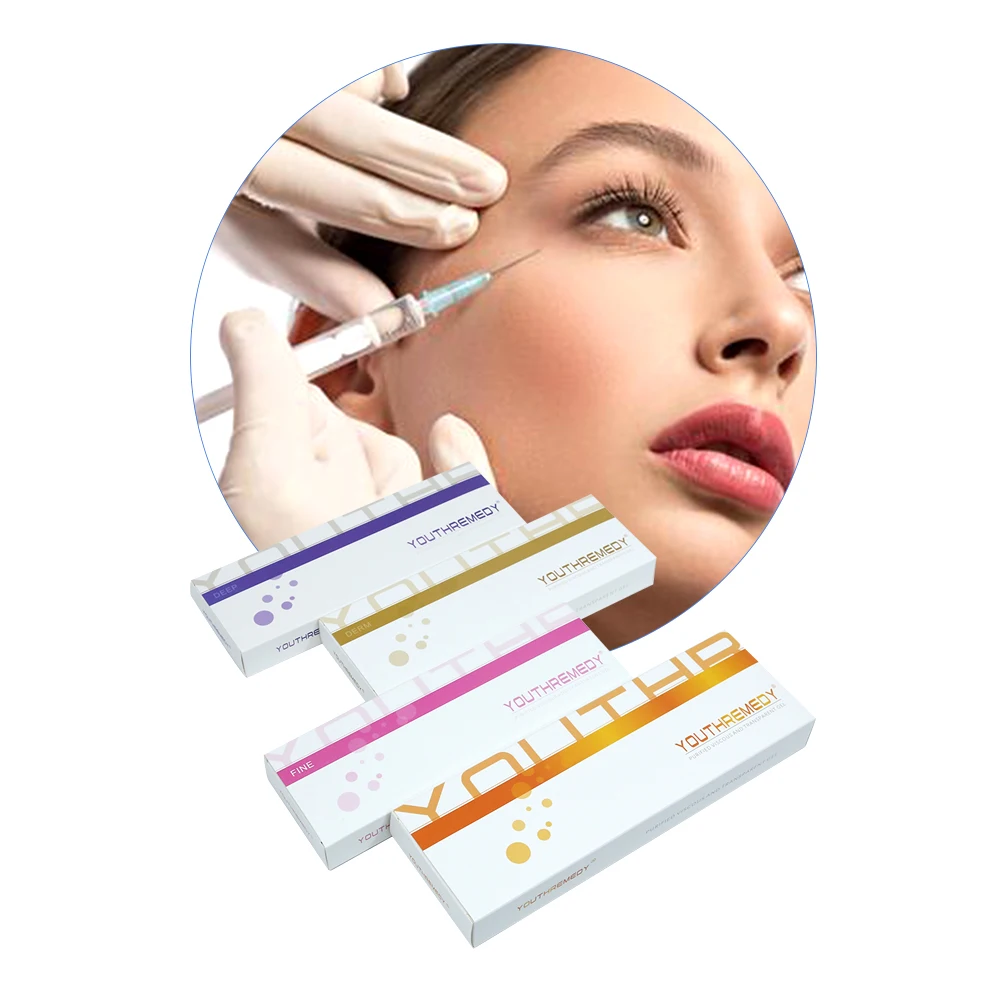 

2ml Best cross linked hyaluronic acid injectable gel injection lip augmentation korea dermal filler for skin, Transparent
