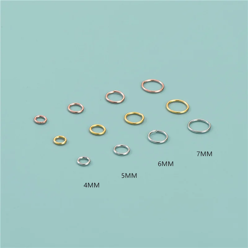 Wholesale Factory Price Gold Plated 925 Sterling Silver Open Jump Ring Closed Ring Of Jewelry Make Accessories