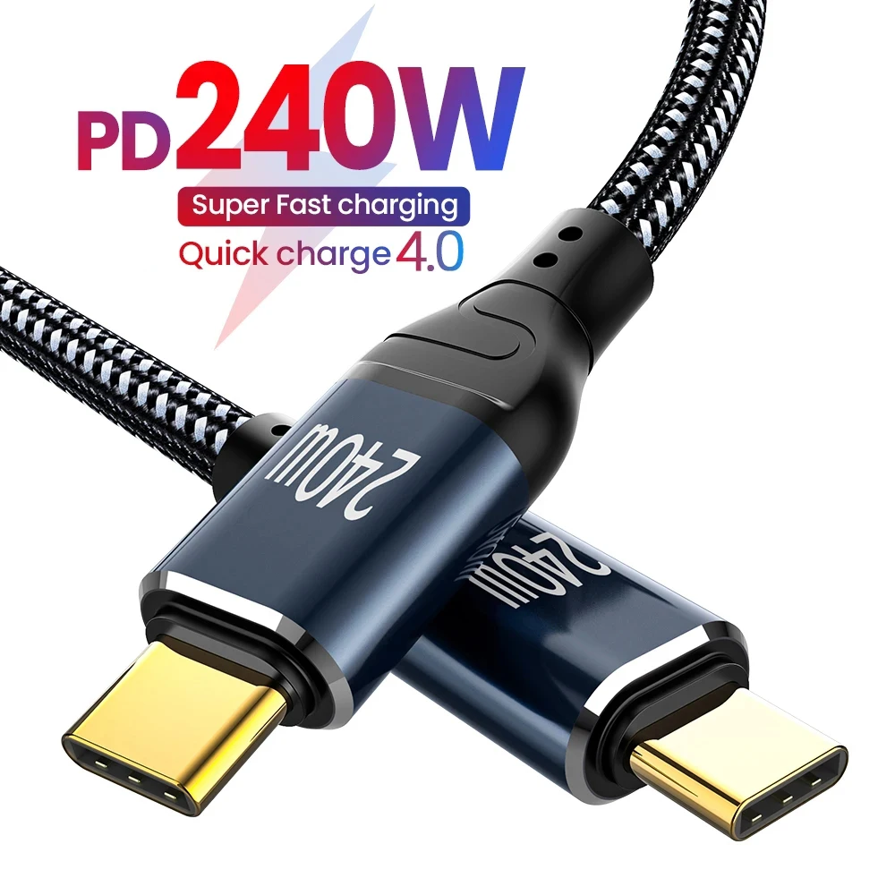 240W USB Type C to C Cable PD3.1 Fast Charging Wire for PS5 Nintendo Switch Galaxy S22 MacBook 48V5A Blazing-Fast Charging Cable