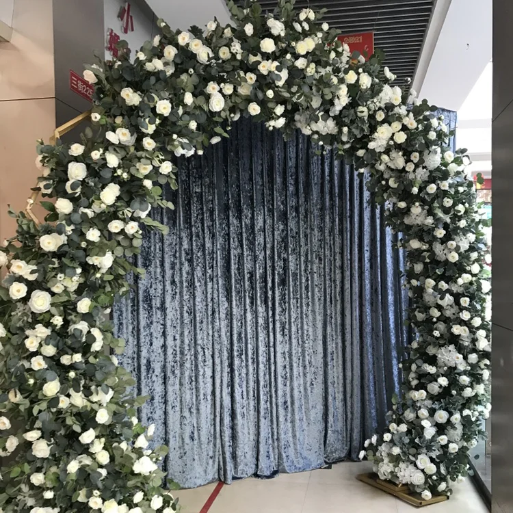 

DKB artificial flowers 2.4m high round greenery rose arch for wedding decoration