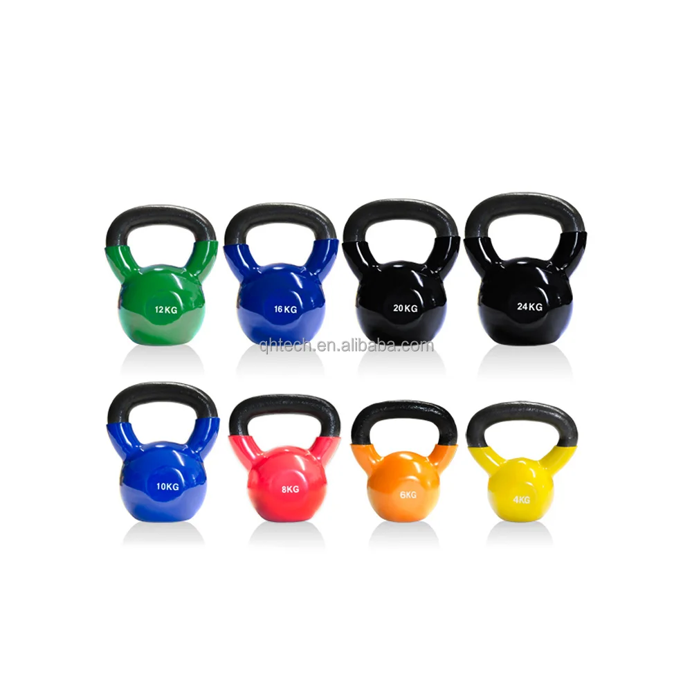 

China Wholesale Gym Fitness Colorful Vinyl Kettlebell