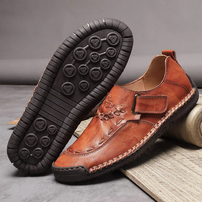 

Handmade Real Cowhide Driving Business Shoes Men's Soft Leather Breathable Non-Slip Comfortable Casual Walking