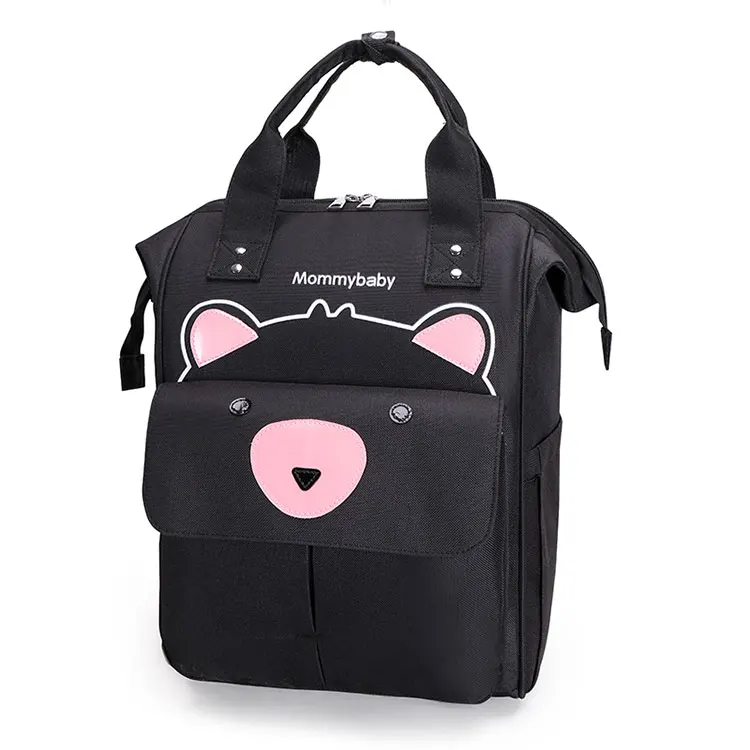 

Best quality Wide Open Nappy Diaper Bag Backpack Diaper Bag Backpack for mom With Stroller Straps