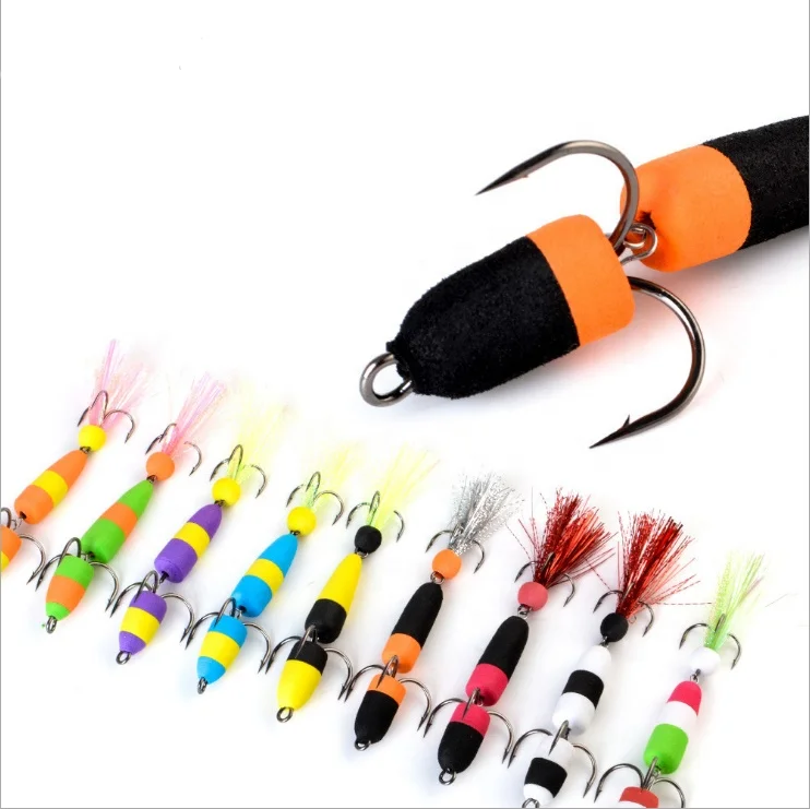 

Mandula Fishing Lure Soft Lure Swimbait Wobbler Bass Pike Lure Minnow Foam Insect Artificial Baits with treble hooks, 18 kinds of colors