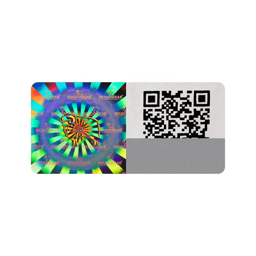 

Serial Number Holographic Sticker With QR Code Scratch Off Hologram Sticker Verify System