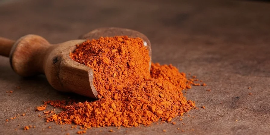Grinding smoked peppers into powder