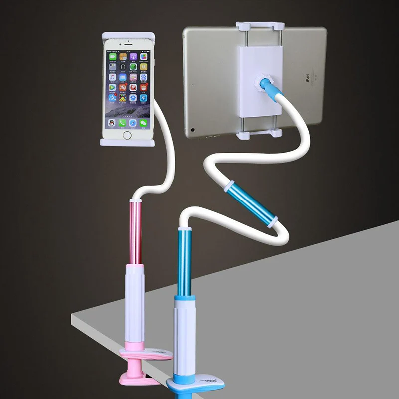 

High Quality Phone/ipad stent Holder Lazy Cell Phone Mounts For Iphone Android Phones Plastic Bracket with clip Colorful Chunky, Blue/black/gold/pink