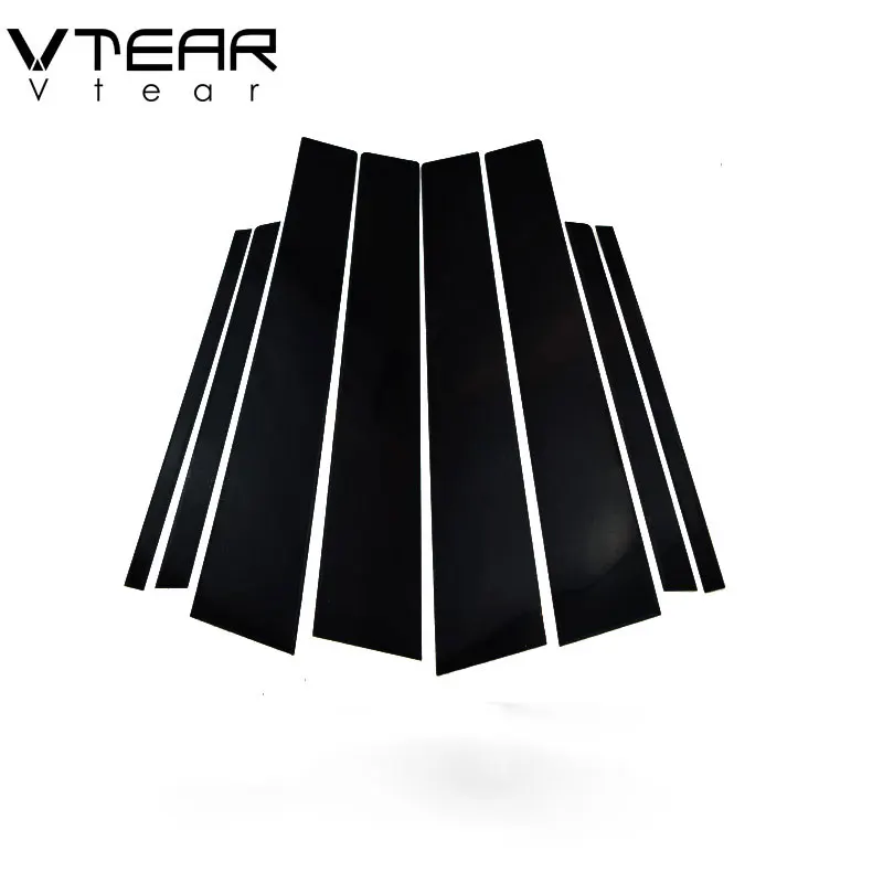 

Vtear For Toyota RAV4 RAV 4 accessories car window B C pillar sticker trim black mirror reflection panel Exterior 2015-2018