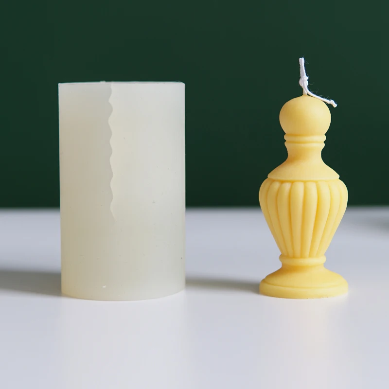 

B-3127 European geometry vase candle silicone mold DIY aromatherapy gypsum candle silicone mold, Random