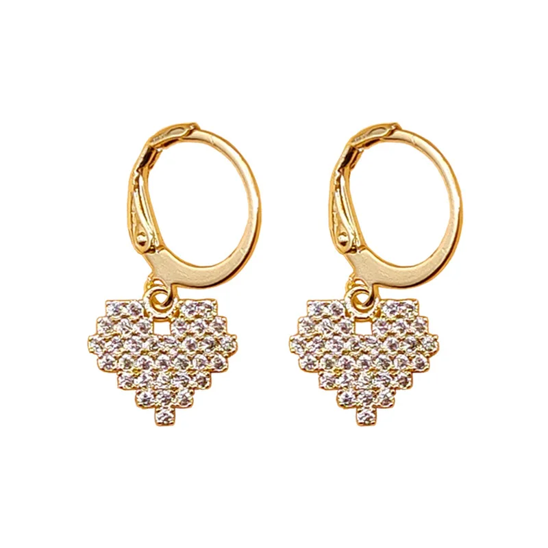 

Cheap price wholesale top quality design luxury jewelry heart earrings