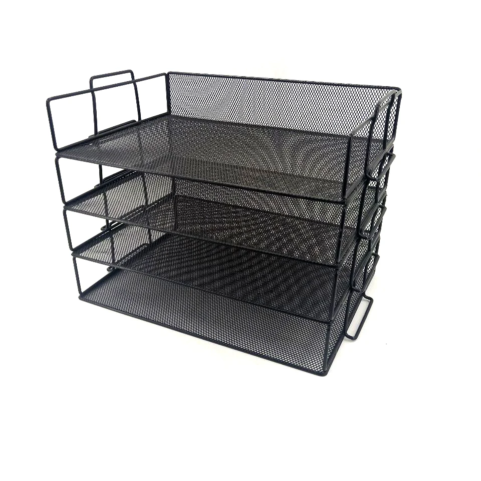 High Quality Expanded Metal Mesh File Organizer,horizontal Triple File 