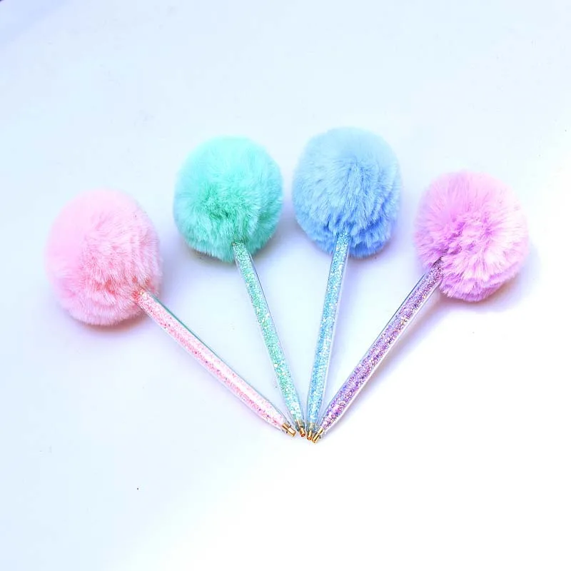 

Diy Diamond Painting Pen With Fluffy Ball Tools Lipstick Pen Stick Drill Pen Diamond Embroidery Transparent In The Middle Drill