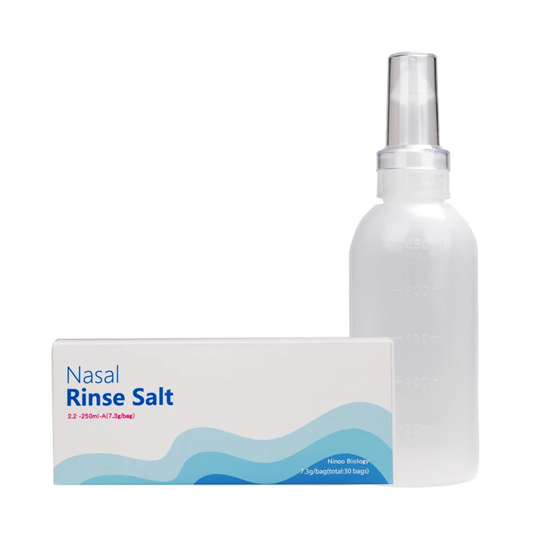 

OEM/ODM New product Adult and Child Nose Care 7.3g Hypertonic Saline Packets salt Nose Cleaner Nasal Sinus Nasal Sea Salt, White