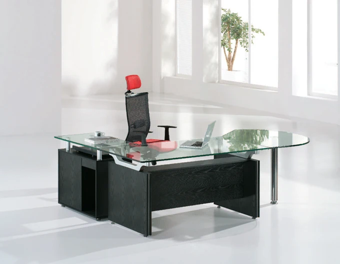 Fkshded024 Modern Glass Top Office Desk Buy Glass Top Executive