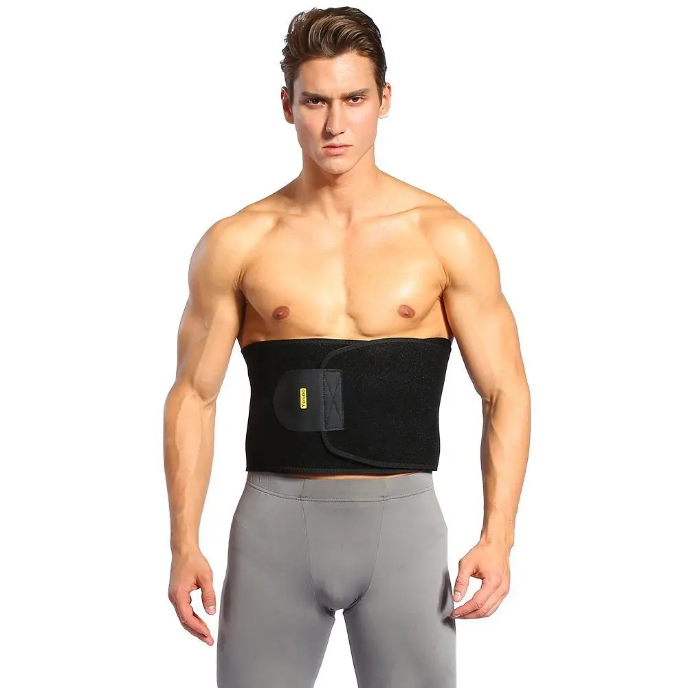 

Wootshu Working Lumbar Belt Waist Support Lower Back Brace For Back Spine Pain Relief Workers, Black