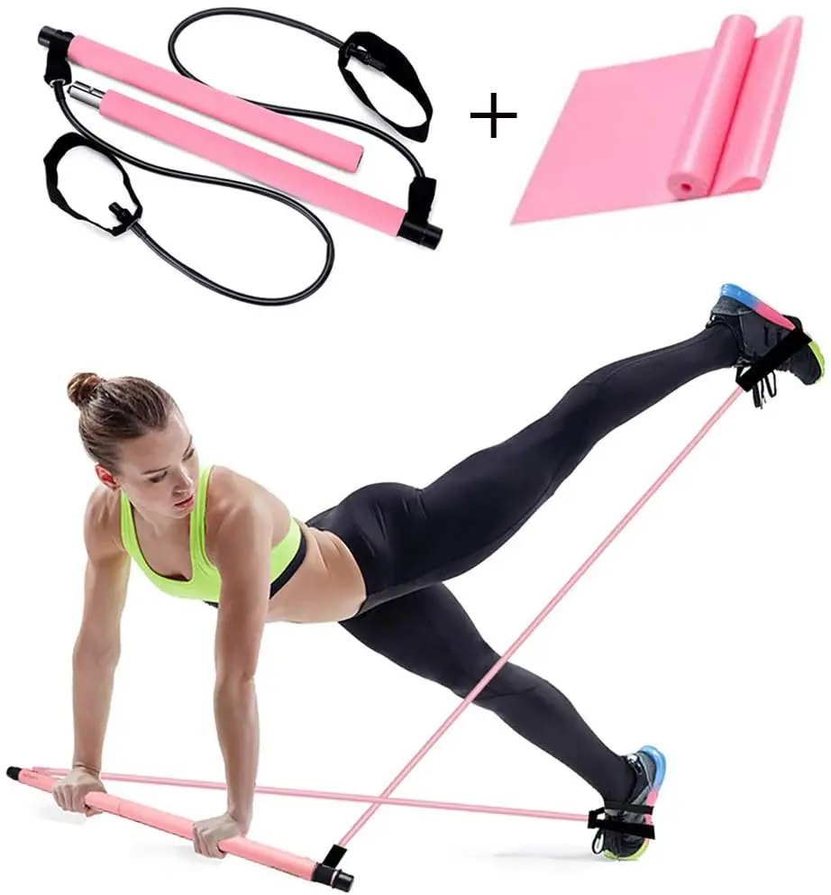 

wholesale Home indoor Gym Portable Pilates Stick adjustable yoga pilates bar kit for Women
