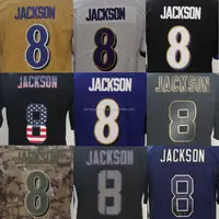 

Best Quality #8 Lamar Jackson #29 Earl Thomas #52 Ray Lewis Embroidery/Stitched American Football Jersey