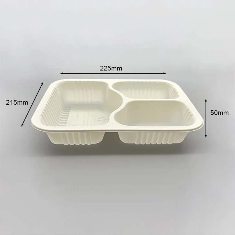 

Eco Friendly Biodegradable Disposable Cornstarch Corn Starch Takeaway Bento Lunch Box Food Container, Natural or customized