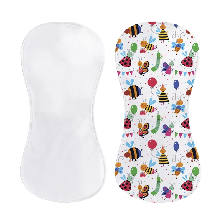 

2021 Hot Custom Print Selling Baby Bibs Sublimation Burp Cloth, White