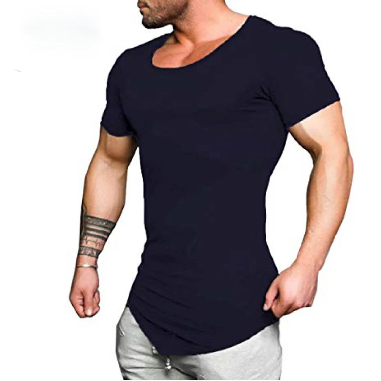 Blank Activewear Men Muscle T Shirt Design For Fit Men T-shirt - Buy ...